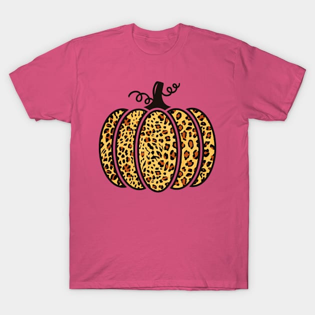 halloween leopard print pumpkin T-Shirt by UnikRay